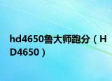 hd4650魯大師跑分（HD4650）