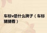 車標v是什么牌子（車標猜猜看）