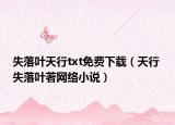 失落葉天行txt免費下載（天行 失落葉著網(wǎng)絡(luò)小說）