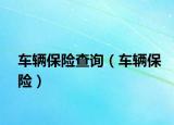 車(chē)輛保險(xiǎn)查詢(xún)（車(chē)輛保險(xiǎn)）
