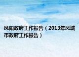 鳳陽(yáng)政府工作報(bào)告（2013年鳳城市政府工作報(bào)告）