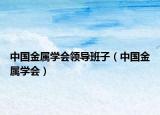 中國金屬學會領(lǐng)導班子（中國金屬學會）