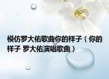模仿羅大佑歌曲你的樣子（你的樣子 羅大佑演唱歌曲）