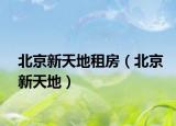 北京新天地租房（北京新天地）