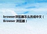 browser瀏覽器怎么改成中文（Browser 瀏覽器）