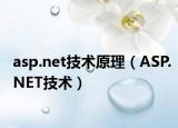 asp.net技術(shù)原理（ASP.NET技術(shù)）