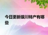 今日更新銀川特產(chǎn)有哪些