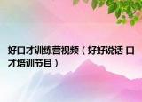 好口才訓練營視頻（好好說話 口才培訓節(jié)目）