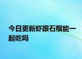 今日更新蝦跟石榴能一起吃嗎