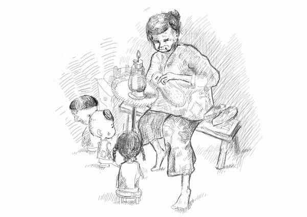 一組母親節(jié)簡筆畫送給你，快畫一幅給你的母親，她肯定會喜歡的
