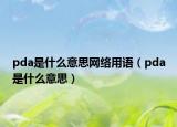 pda是什么意思網(wǎng)絡(luò)用語（pda是什么意思）
