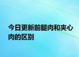 今日更新前腿肉和夾心肉的區(qū)別