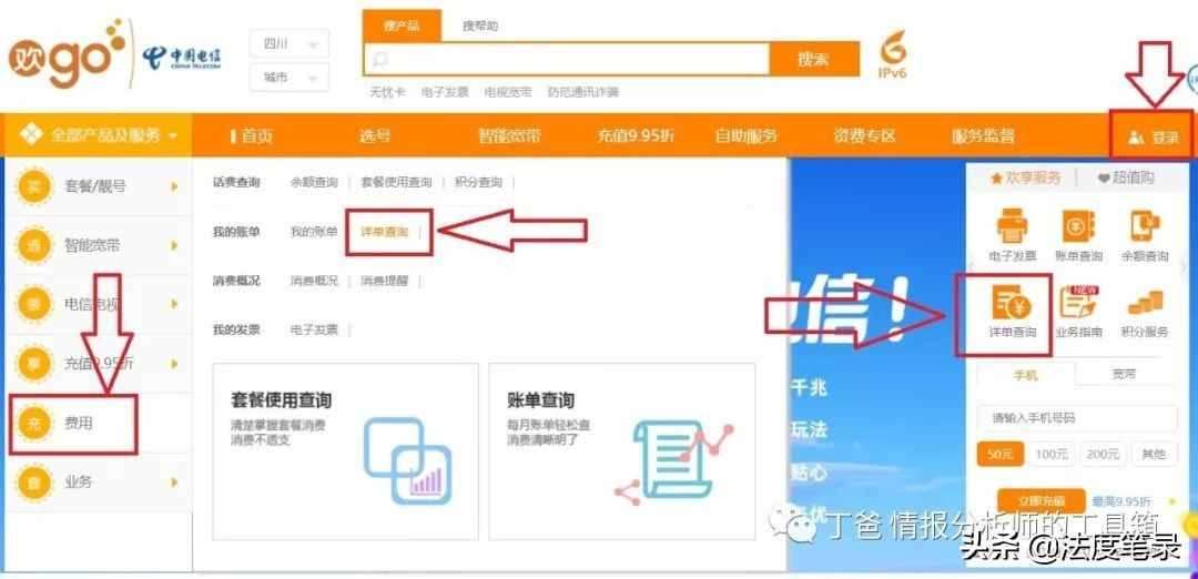 「技巧」移動(dòng)、聯(lián)通、電信通話詳單自助調(diào)取流程