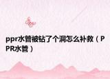 ppr水管被鉆了個(gè)洞怎么補(bǔ)救（PPR水管）