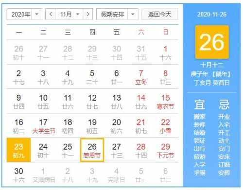 2020感恩節(jié)是11月幾號？今年感恩節(jié)是星期幾？感恩節(jié)的由來