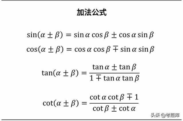 三角函數(shù)公式大全，建議收藏