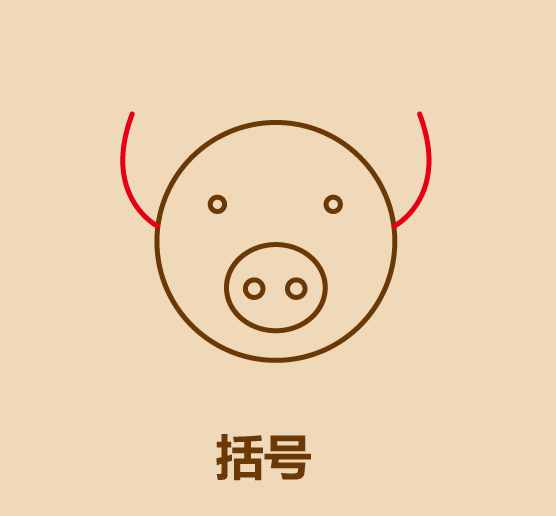 幾筆畫出一只豬