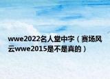 wwe2022名人堂中字（賽場風云wwe2015是不是真的）