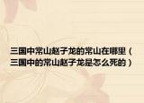 三國(guó)中常山趙子龍的常山在哪里（三國(guó)中的常山趙子龍是怎么死的）