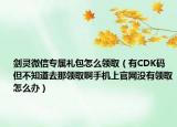 劍靈微信專屬禮包怎么領(lǐng)取（有CDK碼但不知道去那領(lǐng)取啊手機(jī)上官網(wǎng)沒(méi)有領(lǐng)取怎么辦）