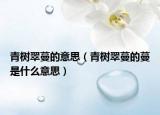 青樹(shù)翠蔓的意思（青樹(shù)翠蔓的蔓是什么意思）