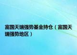 富國(guó)天瑞強(qiáng)勢(shì)基金持倉（富國(guó)天瑞強(qiáng)勢(shì)地區(qū)）