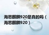 海思麒麟920是真的嗎（海思麒麟920）