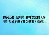 陳奕迅的《浮夸》和林志炫的《浮夸》分別表達了什么感情（差別）