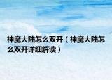 神魔大陸怎么雙開(kāi)（神魔大陸怎么雙開(kāi)詳細(xì)解讀）