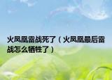 火鳳凰雷戰(zhàn)死了（火鳳凰最后雷戰(zhàn)怎么犧牲了）