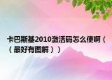 卡巴斯基2010激活碼怎么使啊（（最好有圖解））