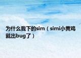 為什么我下的sim（simi小黃雞就出bug了）