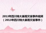 2013年四川特大暴雨災(zāi)害事件視頻（2013年四川特大暴雨災(zāi)害事件）