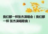 我們都一樣張杰演唱會（我們都一樣 張杰演唱歌曲）