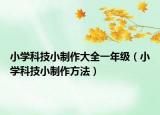 小學科技小制作大全一年級（小學科技小制作方法）
