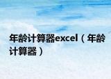 年齡計(jì)算器excel（年齡計(jì)算器）