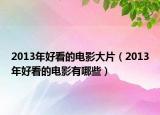 2013年好看的電影大片（2013年好看的電影有哪些）