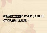 神廟逃亡里面POWER（COLLECTOR,是什么意思）