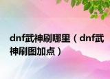 dnf武神刷哪里（dnf武神刷圖加點(diǎn)）
