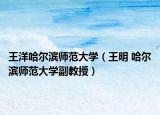 王洋哈爾濱師范大學(xué)（王明 哈爾濱師范大學(xué)副教授）