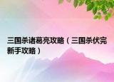 三國殺諸葛亮攻略（三國殺伏完新手攻略）