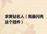 求黃鉆名人（我最閃亮這個(gè)掛件）