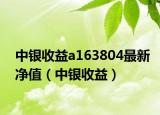 中銀收益a163804最新凈值（中銀收益）