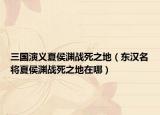 三國(guó)演義夏侯淵戰(zhàn)死之地（東漢名將夏侯淵戰(zhàn)死之地在哪）