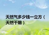 天然氣多少錢一立方（天然干酪）