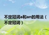 不定冠詞a和an的用法（不定冠詞）
