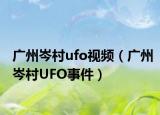 廣州岑村ufo視頻（廣州岑村UFO事件）