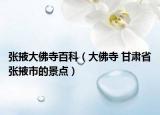張掖大佛寺百科（大佛寺 甘肅省張掖市的景點(diǎn)）