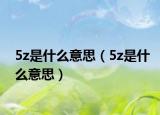 5z是什么意思（5z是什么意思）