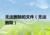 無(wú)法刪除的文件（無(wú)法刪除）
